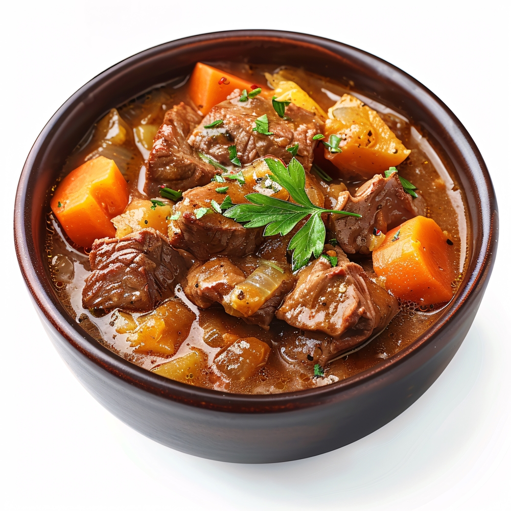 Beef stew can be livened up by adding Sriracha sauce.