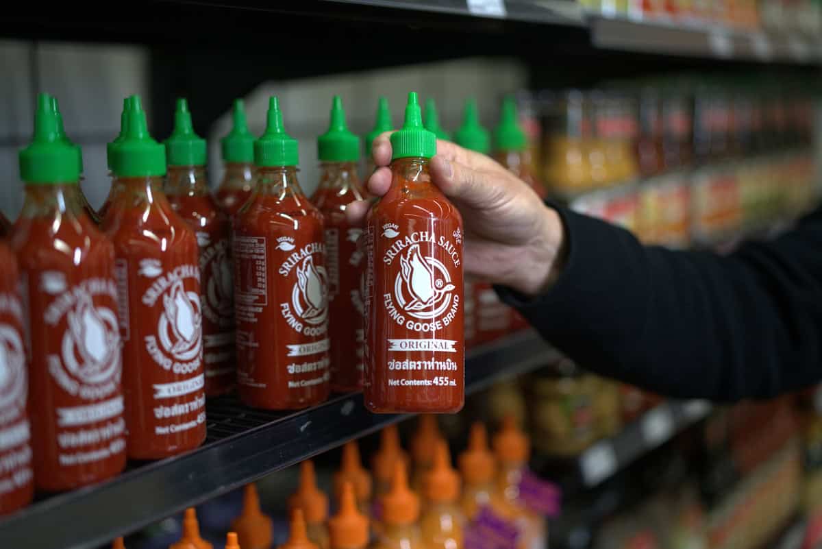 Sriracha Hot Sauce On The Shelf